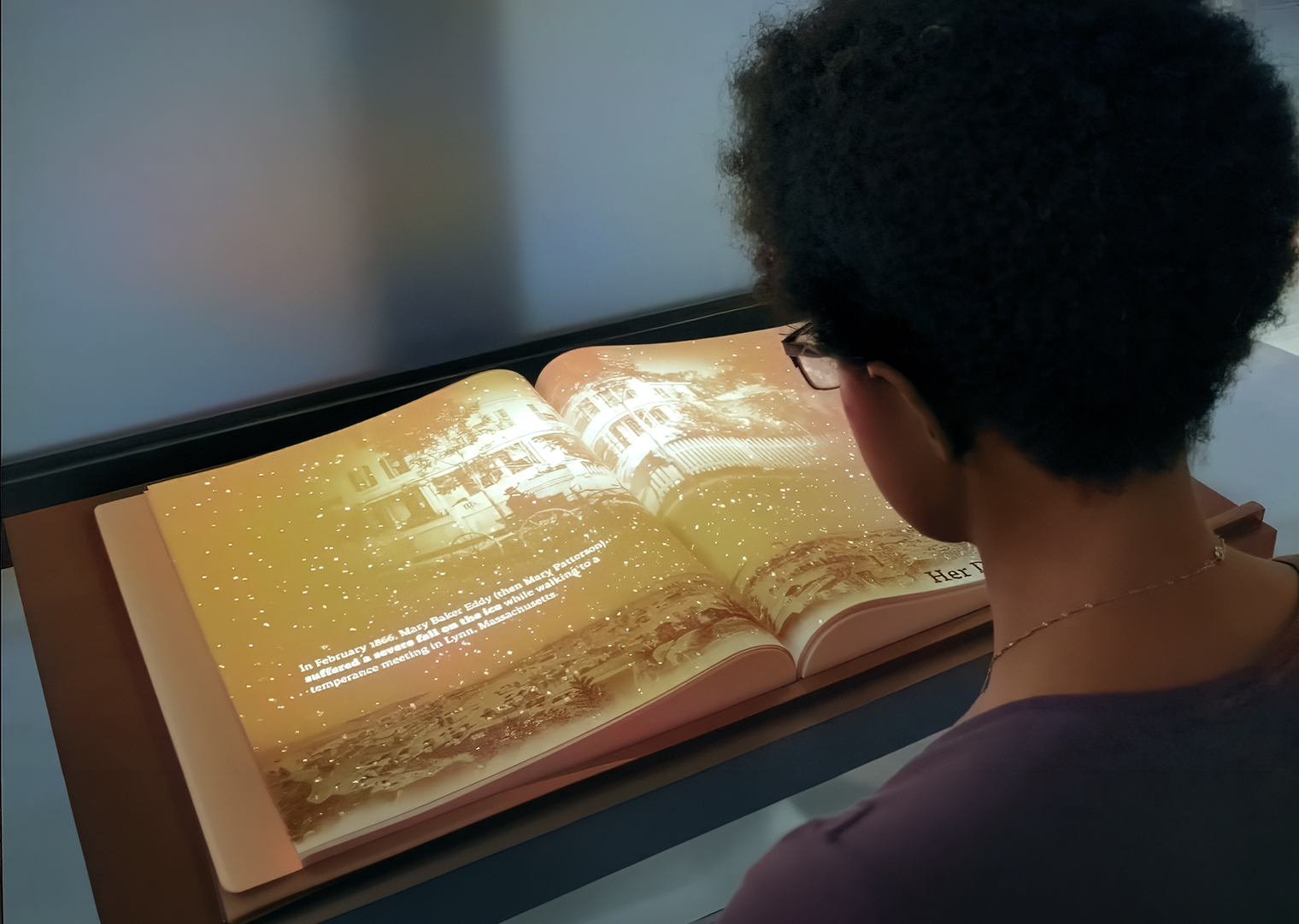 iPad interactive installation in a museum gallery.